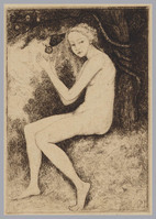 KG 08193
<br/>
Eva neemt de appel aan van de slang
<br/>
<em>Grootens, Adrianus Johannes (1864-1957)</em>